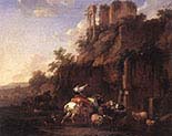 Rocky Landscape with Ruins